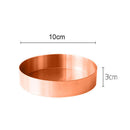 Nordic Copper Round Storage Tray Desk Metal Storage Organizer Jewelry Organ Z7C9