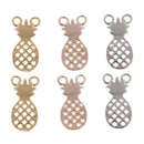 6PCS Alloy Plating Cute Pineapple Connectors for DIY Jewelry Making 15x7x3mm