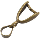 25 Bronze Tone Pinch Clip Bail Beads 17x7mm(5/8x1/4 inch) S7Y9