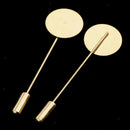 20 Pieces Copper Blank Base 1.5cm Lapel Stick Pin Hat Brooch DIY Art Craft