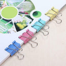 60pcs/set 15mm Colorful Stainless Steel Binder Clips Paper Clip Stationery A