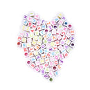 Mixed 6mm Acrylic Beads 100pc Square Alphabet Letter Charms DIY Jewelry MakinME