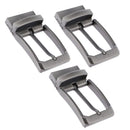 3pcs Reversible Single Prong Rectangular Belt Buckle Alloy Pin Buckle Casual