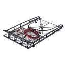 RC 1:10 Roof Luggage Rack with 4 Pieces LED Light Bar for D90 Rc 4wd Axial scx10