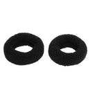 1.8" Wide Soft Elastic Plush Ponytail Holder Hair Tie Band Black 2 Pcs L6V9