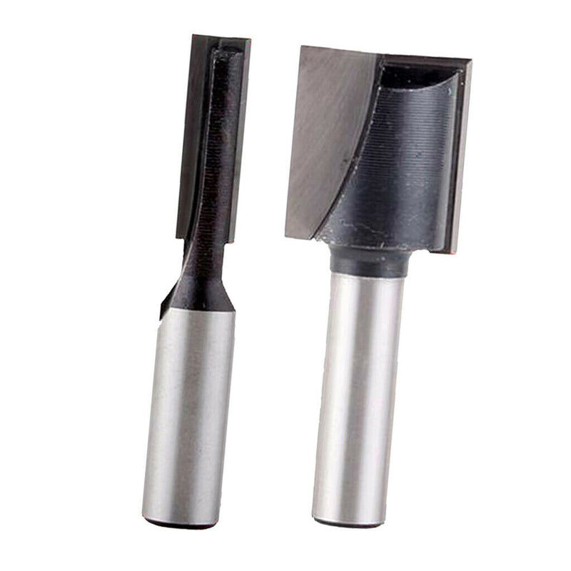 2pcs 8mm Shank Bottom Cleaning Straight/ Dado Router Bit 6mm 18mm Wood Cutting