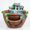 Artificial Flowers Succulent Plants Mini Fairy Garden with Sweet House for DY1F5