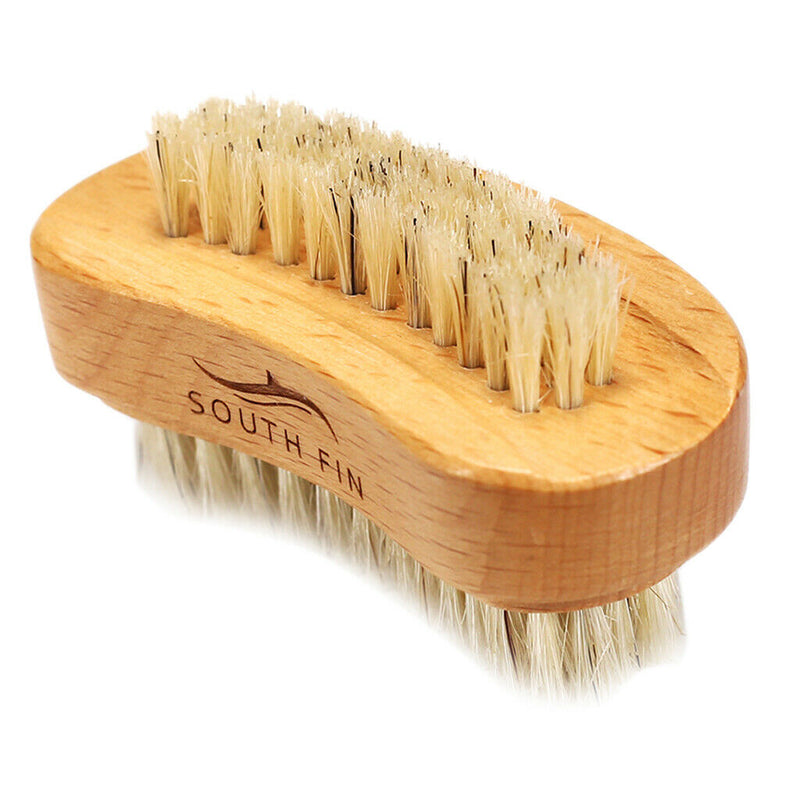 2 Packs Double Sided Beechwood Finger Nail Brush Scrub Toenail Cleaning