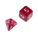 7Pcs Transparent Polygon Dices For Dungeons DND MTG RPG Gaming Dark Purple