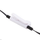 Earpiece Mic Flat Cable Earphone for Walkie Talkie Radio Black