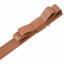 Girls Ladies Skinny Narrow Belt Double Bowknot Dress Belt-Light Tan