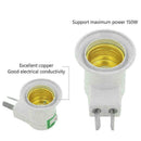 1PC E27 Light Bulb Socket Holder Plug-in Adaptor Screw Wall White O8W6 Base F0K8