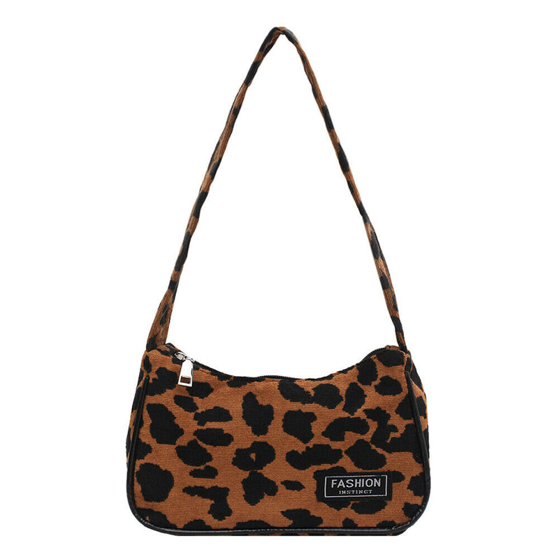 Animal Pattern Women Underarm Shoulder Bag Women Travel Handbags (Leopard)