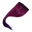 Clip In Straight Blue Purple Hair Extension Synthetic Fiber Hairpiece Punk L3U7