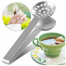 Stainless Steel Tea Tongs Tea Bag Squeezer Strainer Holder Grip Spoon Mini  N8F9
