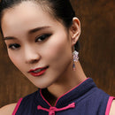 Ethnic Earrings Jewelry Simple Retro Crystal Earrings Temperament Long Para