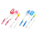 5Pcs Baby Milk Feeding Bottle Brush Handy Portable Nylon and Sponge Tube Cl