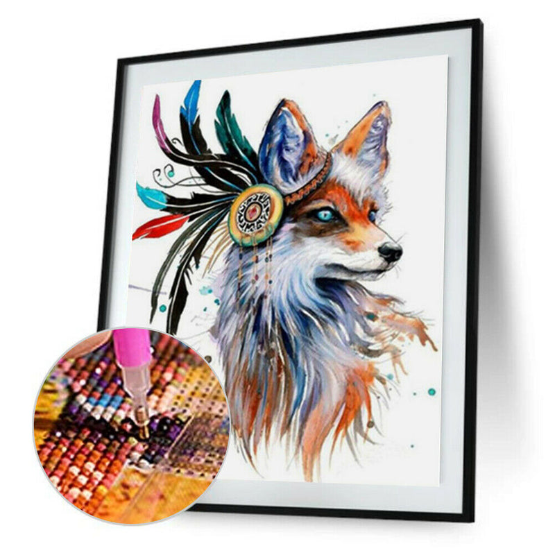 DIY 5D Diamond Embroidery Painting Fox Cross Stitch Craft Home Decor