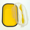 Silicone Lunch Box Portable Foldable Food Storage Container Yellow