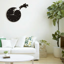Art Decor Horseman Jumping Wall Watch Rider on Horseback Jumping Horse Cloc R9P4