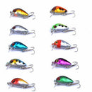 Lot 10Pcs Fishing Lures Kinds Of Minnow Fish Bass Tackle Hooks Baits Crankbait Y