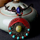 Ethnic Style Accessories Hand-Knitted Pine Wax Line Bohemian Style Necklace