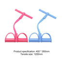 Rally Fitness Sit-Up Pedal Pull Rope Four Tube Puller Training Band (Pink)