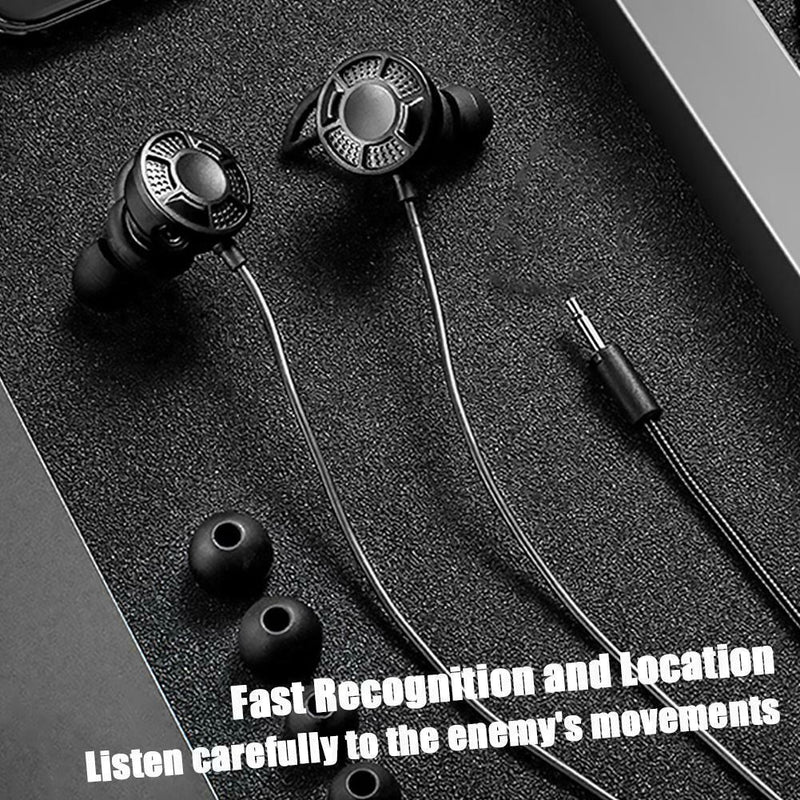 T2 Dual 3.5mm Wired In-Ear Earphone Volume Control Headset Earbud with Mic