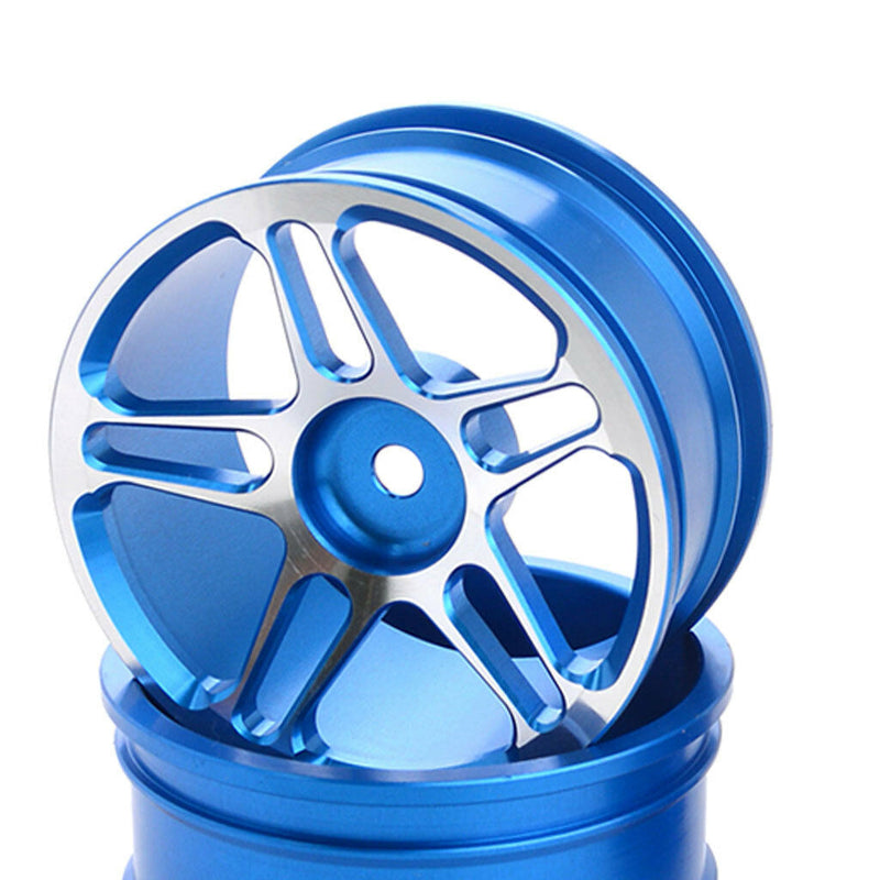 4-Pack Aluminum Wheel Rim for HSP HPI Kyosho 1:10 On-Road RC Flat Racing Car