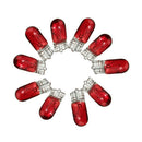 10Pcs Red T10 501 W5W Wedge Interior Car Side Light Bulb Dashboard Dash Capless