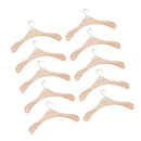 10 Wooden Coat Hangers Suit Trouser Garments Clothes Coat Hanger Bar Wardrobe