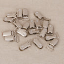 20x Metal Holder Insert Pacifier Suspender Clips Duckbilled Shape Clamp 15mm