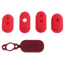 4Pcs Silicone Caps + 1pc Charge Port Cover for M365 Electric Scooter FT