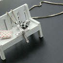 Fashion Movie Men Clavicle Chain Rhinestone Cross Pendant Collar Necklace