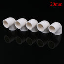 5 Pieces white 20mm dia 90 angle degree elbow pvc pipe adapter  ME