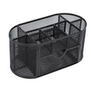 Multifunctional 9 Components Table Metal Desktop Storage Box (Black) J8N7