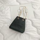 Rhinestone Shoulder Messenger Handbags Women Crossbody Bucket Bags (Black) A
