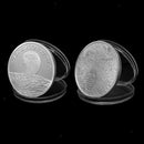 4pc 2019 Moon Landing Commemorative Challenge Coin Art Collectibles 40mm