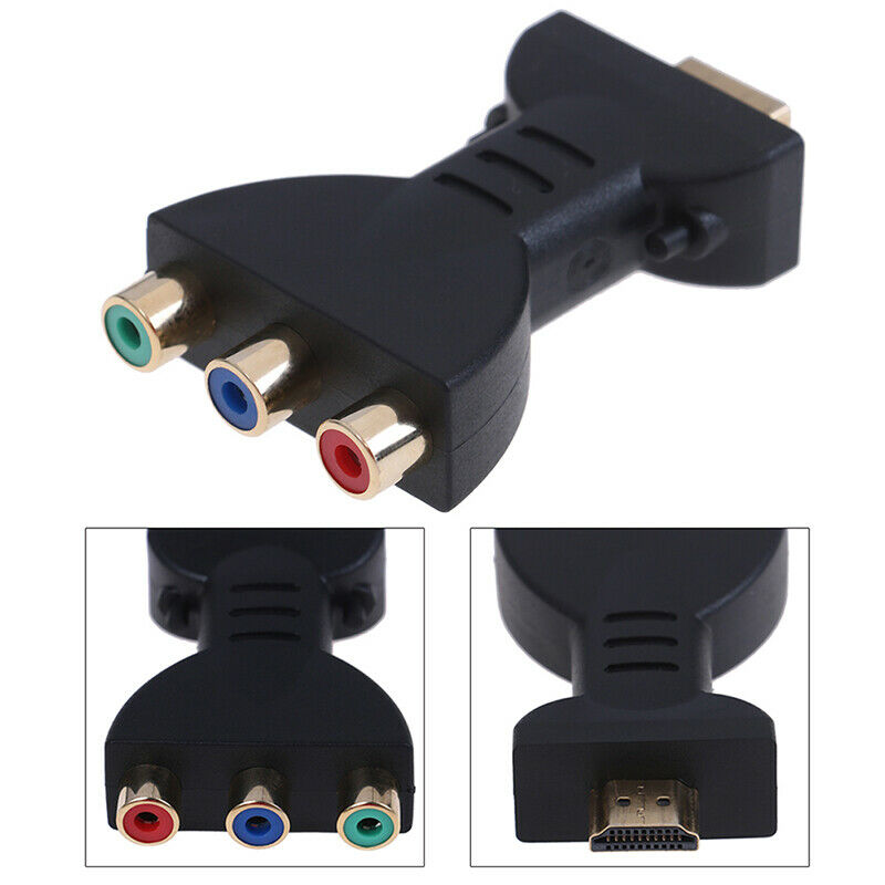 HDMI Male to 3 RGB RCA Video Audio Adapter AV Converter for 720P 1080iP 1080P ME