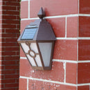 Retro Hex Solar LED Wall Lamp Waterproof Outdoor Garden Fence Light (Warm) A
