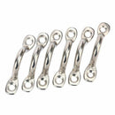 Pack of 6 Stainless Steel Bimini Boat Top PAD EYE , Eye Straps, Tie Down, K S9F3