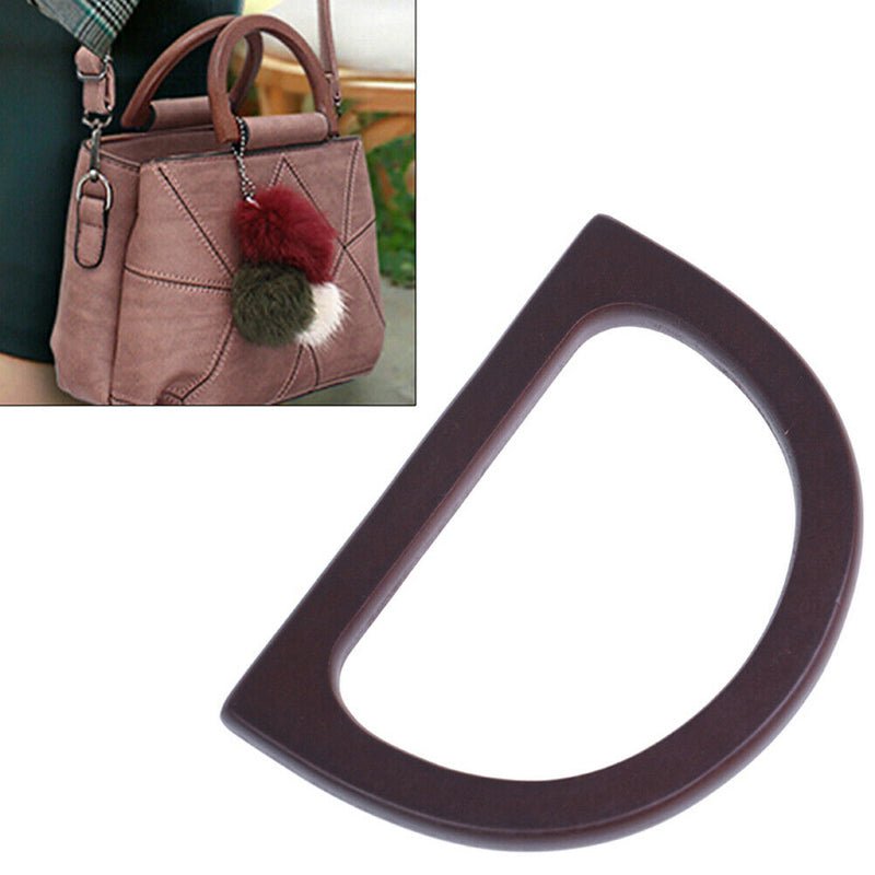 1Pcs Wooden Bag Handle Replacement for DIY Purse Making Handbag Shopping Tot OZ