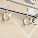 New Wall Mounted Towel Shelf Rail Storage Rack Holder H Hook Bathroom Hotel W8N4
