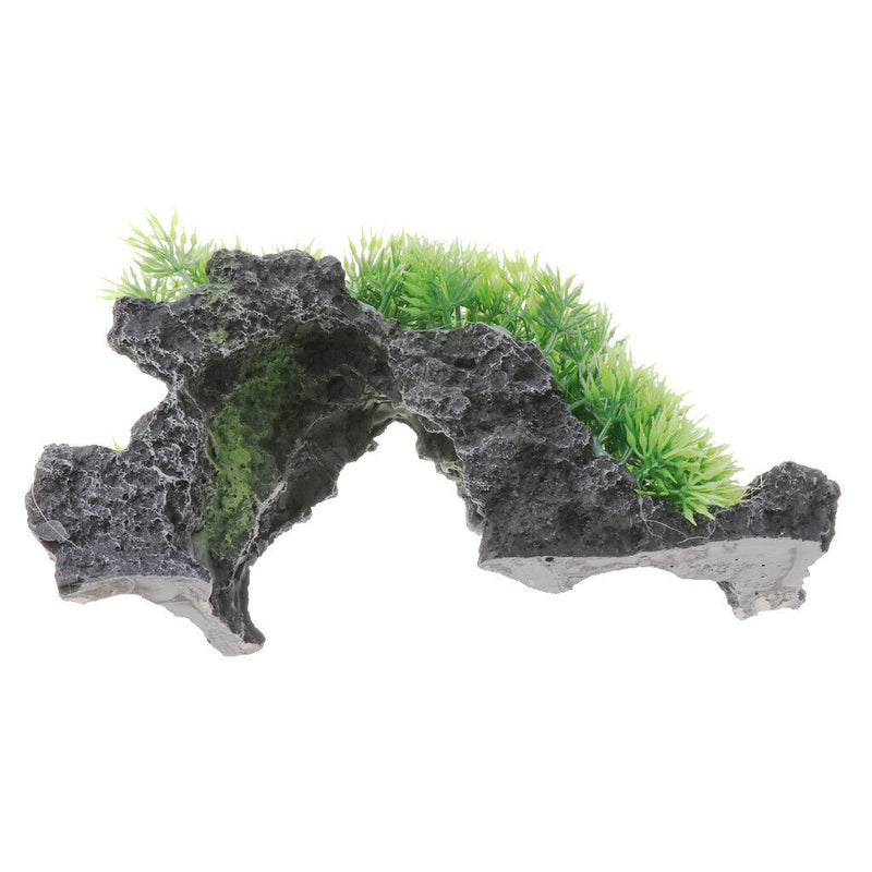Artificial Mountain Hill Hidden Hut Cave Aquarium Fish Tank Landscape