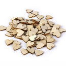 200pcs Rustic Wooden Wood Love Heart Beads For Wedding Scatter Table Decora T8L4