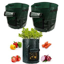 2pcs 1+5 Gallon Plant Potato Grow Bags with Handles Flap Durable Lightweight
