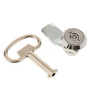 Stainless Steel Chrome Finish Cam Cylinder Lock W Key For Trailer Truck Lock