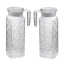 2 Pcs Water Pitcher 1.1Litre Coffee Ice Tea Jar Jugs for Bar Restaurant