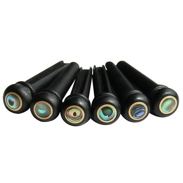 6 String Acoustic Guitar Bone Bridge Saddle and Nut and 6pcs Ebony Guitar B