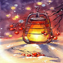 5D DIY Full Drill Diamond Painting Flame Light Cross Stitch Craft Kit Decor